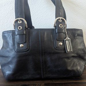Coach Soho Black Leather Large Shoulder Hobo Bag (F13109)